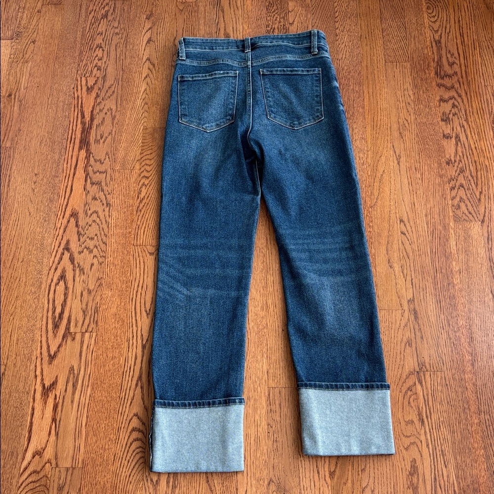 Evereve Dark Blue Boyfriend Jeans size 27 - Picture 3 of 3